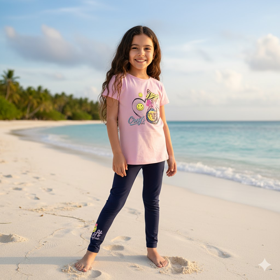 Conjunto Polera y Calza Gatitos  2