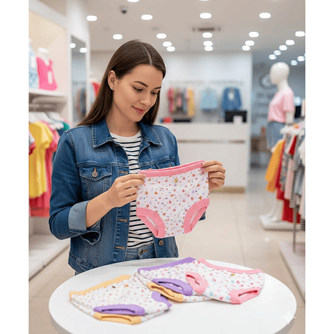 Pack 6 Calzón de Algodón para Niñas