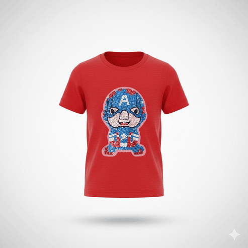 Polera Infantil “Hero Spark” con Lentejuelas y Luces LED 3