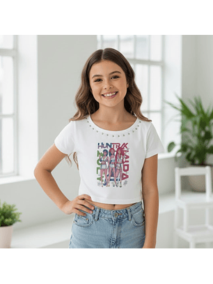 Top Corto K-Pop Huntrix Shine Brilliant