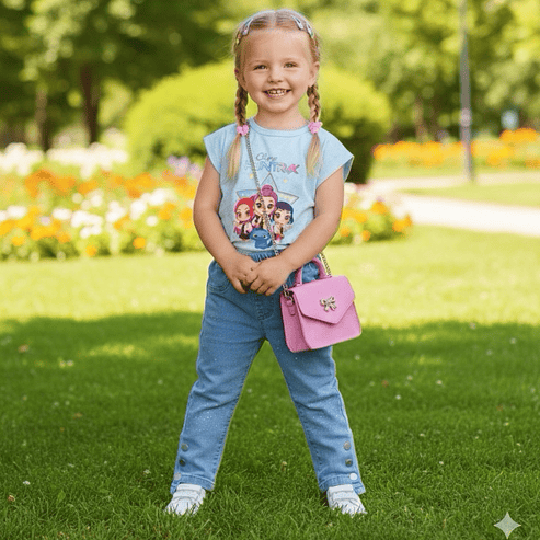 Polera Infantil Huntrix Star Manga Volante✨ 2