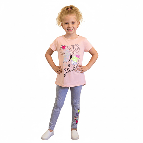 Conjunto Polera y Calza Love 