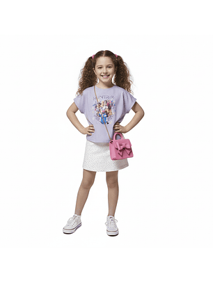 Polera Infantil Huntrix Star Manga Volante✨