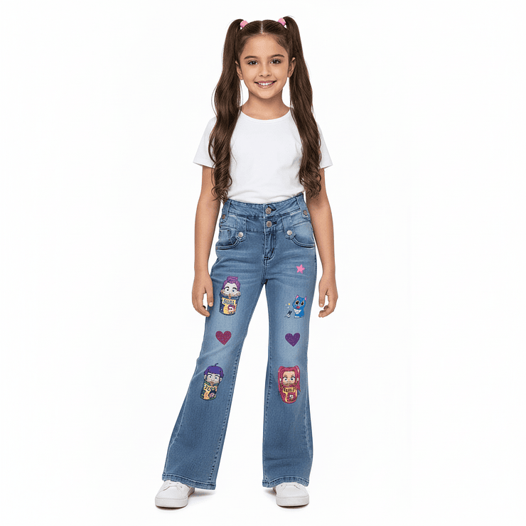 Jeans Infantil “K-Pop Star Glitter 1