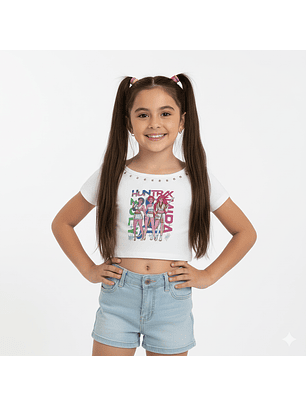 Top Corto K-Pop Huntrix Shine Brilliant