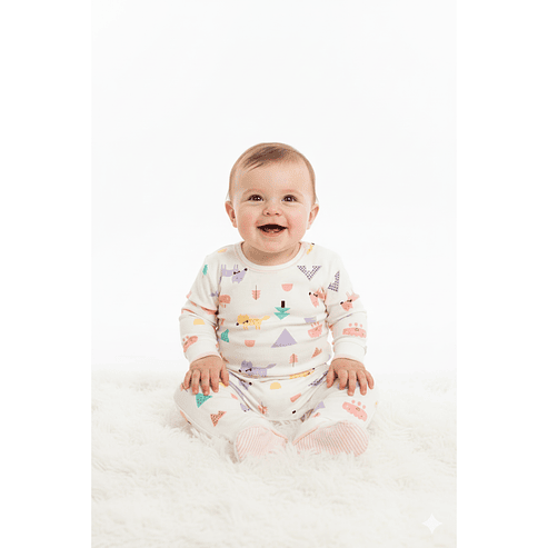 Pijama Enterito Bebé Algodón Suave – Modelos Animales & Rayas 1