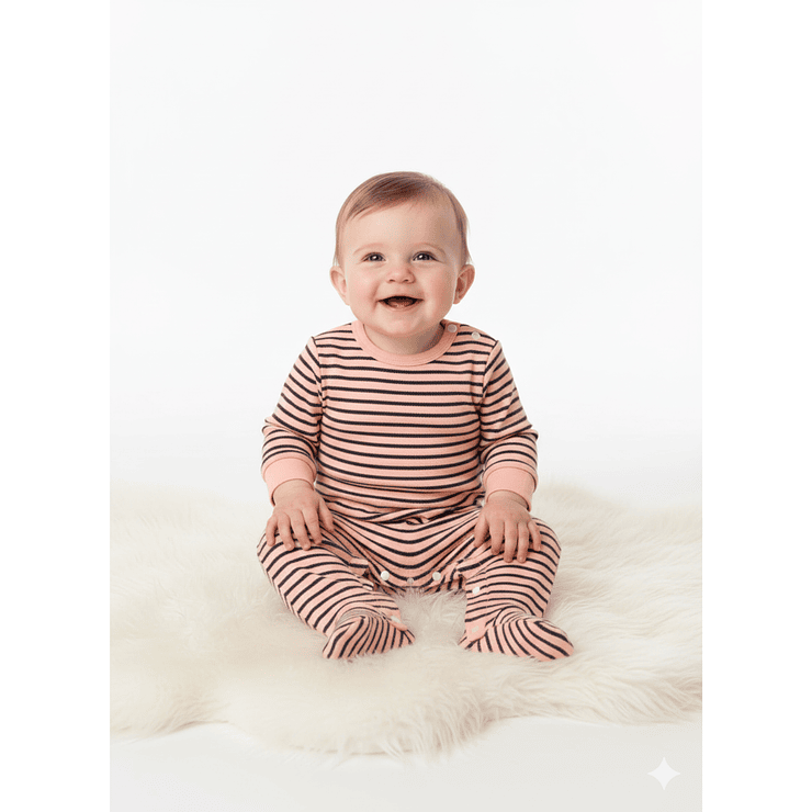 Pijama Enterito Bebé Algodón Suave – Modelos Animales & Rayas 3