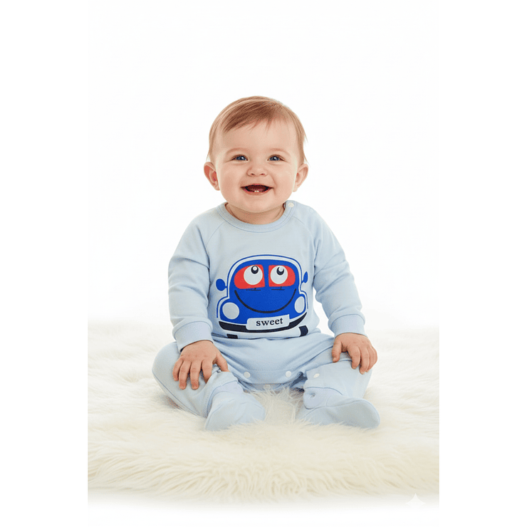 Pijama Enterito Bebé Algodón Suave – Modelos Animales & Rayas 7