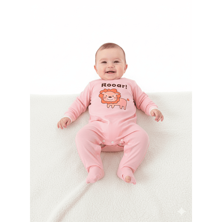 Pijama Enterito Bebé Algodón Suave – Modelos Animales & Rayas 8