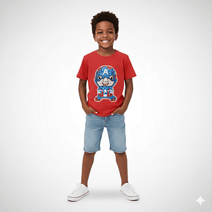 Polera Infantil “Hero Spark” con Lentejuelas y Luces LED