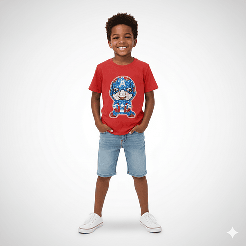 Polera Infantil “Hero Spark” con Lentejuelas y Luces LED 1