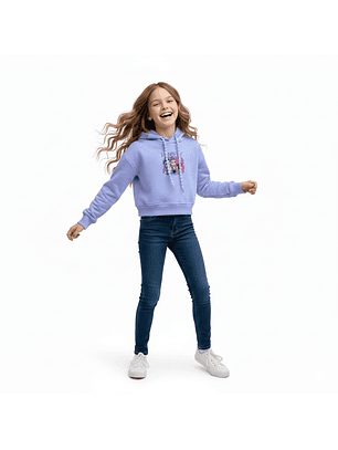 Polerón Crop Hoodie Infantil K-Huntrix