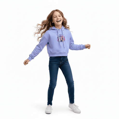 Polerón Crop Hoodie Infantil K-Huntrix 1