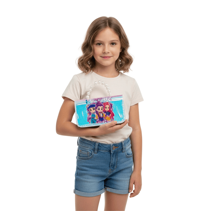 Cartera Infantil Huntrix con Asa de Perlas – Brillosa y Fashion 2