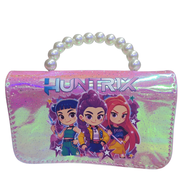 Cartera Infantil Huntrix con Asa de Perlas – Brillosa y Fashion 4