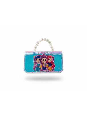 Cartera Infantil Huntrix con Asa de Perlas – Brillosa y Fashion