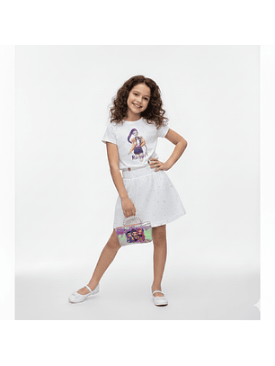 Conjunto BrilliStar Algodón Premium – Polera + Falda con Pedrería