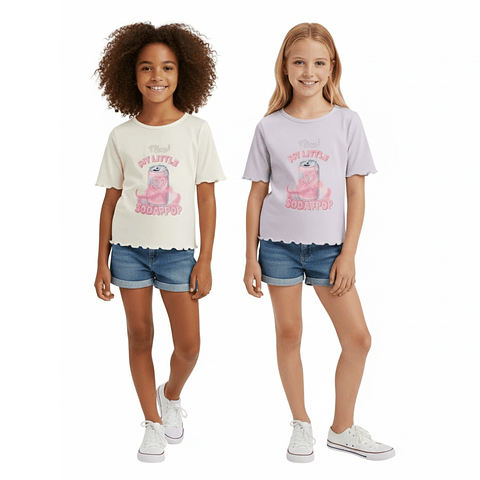 Polera Infantil Soda Pop Algodón Premium