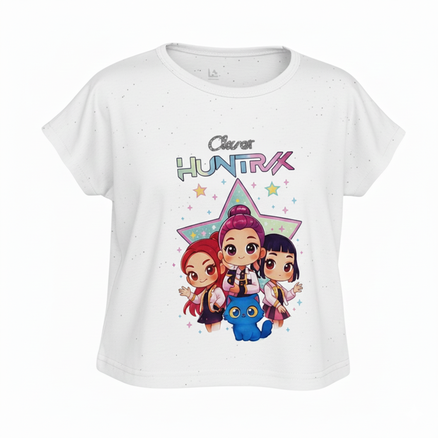 Polera Infantil Huntrix Star Manga Volante 7