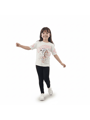 Polera Larga  Huntrix K-Pop “Guerreras Blanco” para Niña