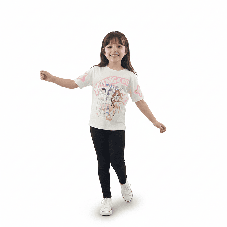 Polera Larga  Huntrix K-Pop “Guerreras Blanco” para Niña 1