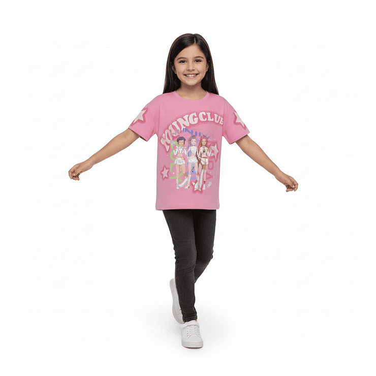 Polera Larga  Huntrix K-Pop “Guerreras Blanco” para Niña 4