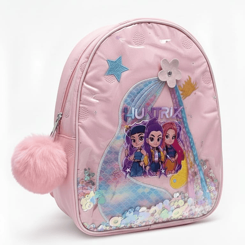 Mochila Infantil Huntrix Corazon Gliter 1