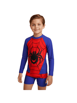 Traje de Baño Spiderman Enterito | UV 50+