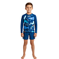 Traje de Baño Niño 2 Piezas Shark Manga Larga – Protección UV - Miniatura 1