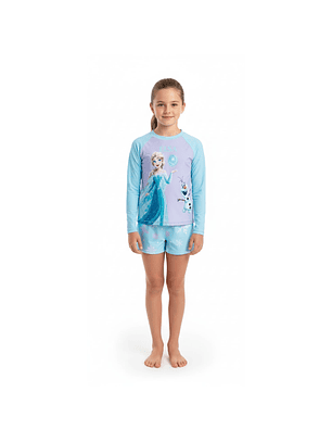Traje de Baño Niña Frozen 2 Piezas Manga Larga – Protección UV