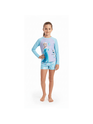 Traje de Baño Niña Frozen 2 Piezas Manga Larga – Protección UV