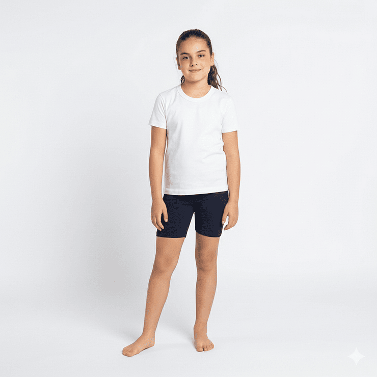 Pack Escolar Calza Corta Algodón Niñas (3 Unidades) – Colores Básicos 1