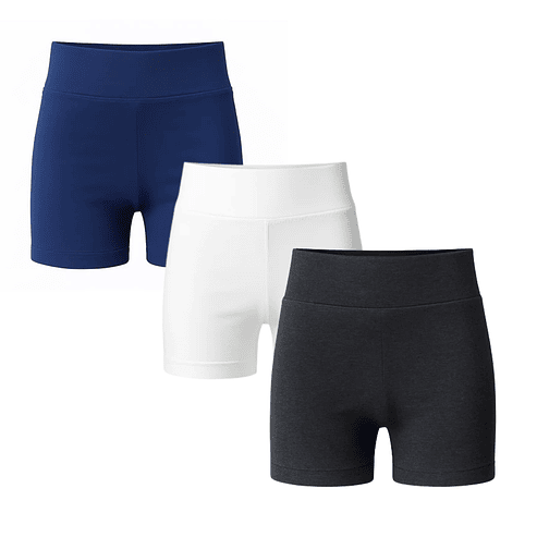 Pack Escolar Calza Corta Algodón Niñas (3 Unidades) – Colores Básicos 6