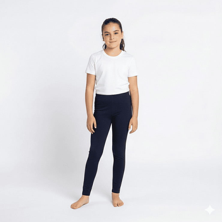 Pack Escolar 2 Calzas Largas de Algodón para Niñas 1