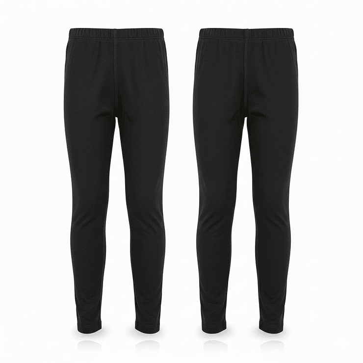 Pack Escolar 2 Calzas Largas de Algodón para Niñas 4