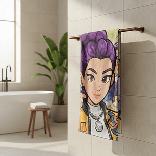 Toalla de Playa K-Pop Microfibra 70x140 cm – Guerreras & Saya Boys