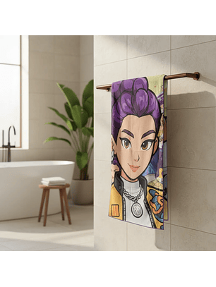 Toalla de Playa K-Pop Microfibra 70x140 cm – Guerreras & Saya Boys