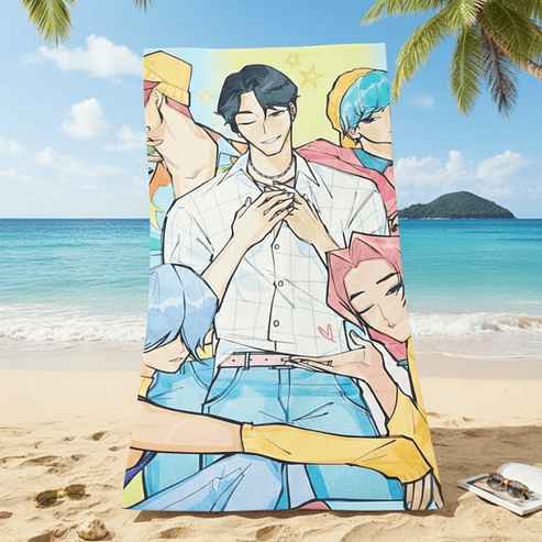Toalla de Playa K-Pop Microfibra 70x140 cm – Guerreras & Saya Boys 4