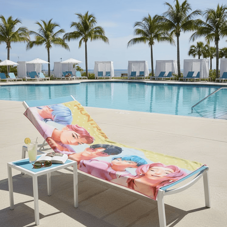 Toalla de Playa K-Pop Microfibra 70x140 cm – Guerreras & Saya Boys 5