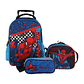 Mochilas Escolar Con Ruedas Spiderman Lonchera Estuche - Miniatura 1
