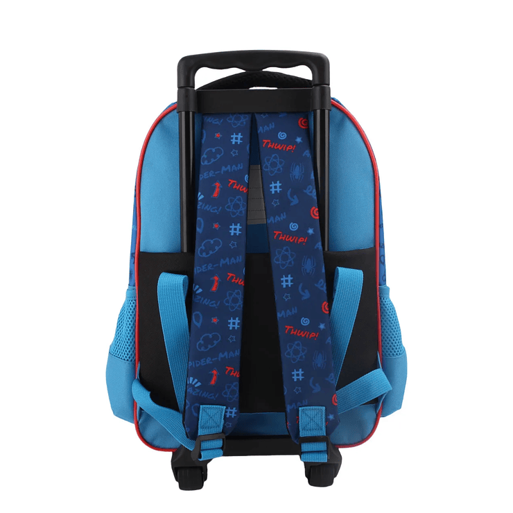 Mochilas Escolar Con Ruedas Spiderman Lonchera Estuche 4