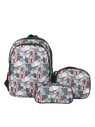 Pack Escolar Spider-Man Intek (Mochila + Lonchera + Estuche) – Envío Gratis