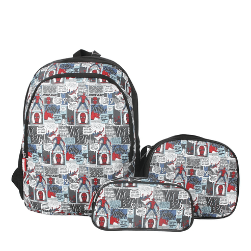 Pack Escolar Spider-Man Intek (Mochila + Lonchera + Estuche) – Envío Gratis 1