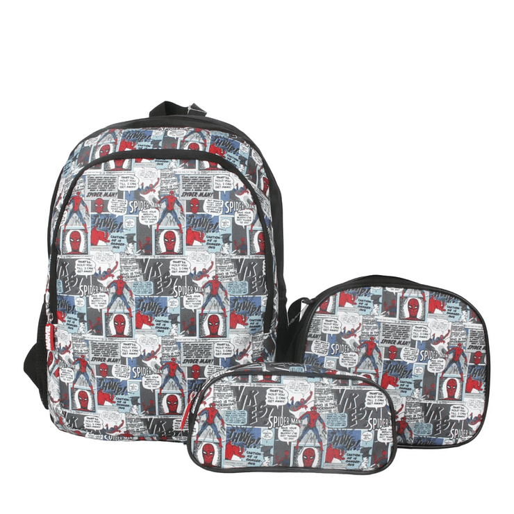 Pack Escolar Spider-Man Intek (Mochila + Lonchera + Estuche) – Envío Gratis 1