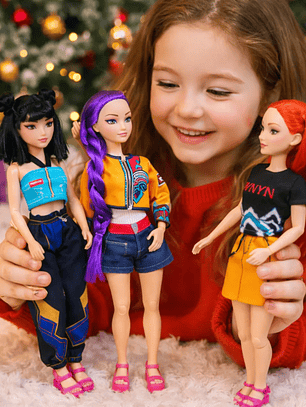 pack 3 Muñecas Guerreras K-pop Demon Hunters 