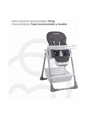 Silla de Comer Snack LX Gris Bebesit