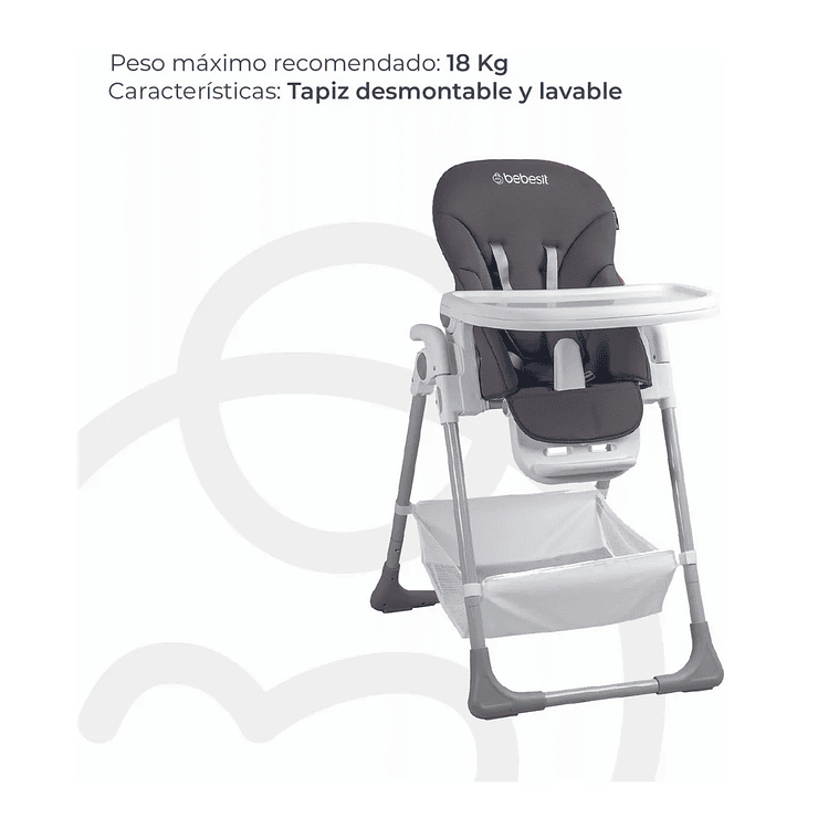 Silla de Comer Snack LX Gris Bebesit 1
