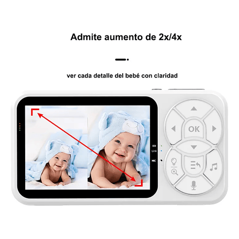 Monitor Inteligente Para Bebé NUBETA Video HD Cámara Audio Visión Nocturna 5