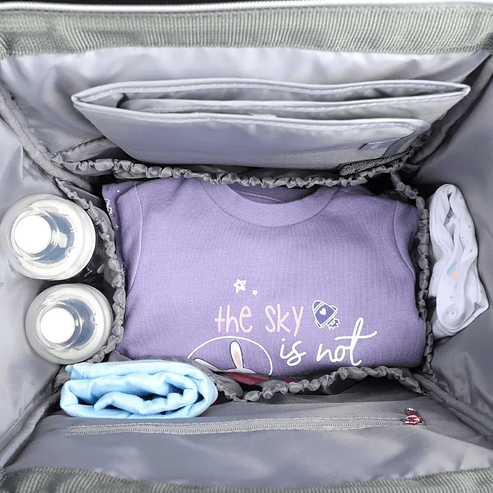 Mochila Pañalera Infanti Open Floral Color Blanco 4