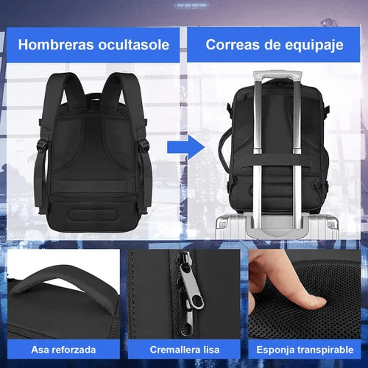 Mochila De viaje, Mochila Escolar Para Laptop De 15.6 Pulgadas  9